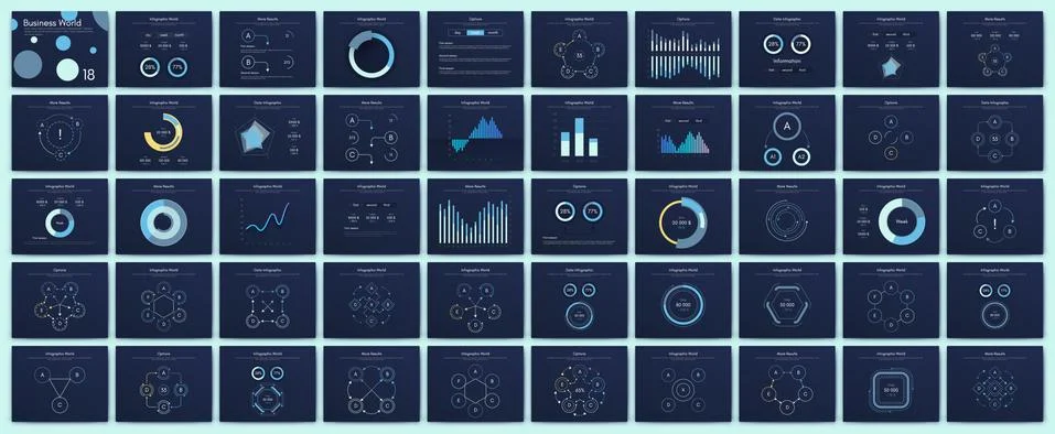 Modern infographic vector elements for business brochures. Use in website Stock Illustration