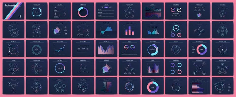 Modern infographic vector elements for business brochures. Use in website Stock Illustration