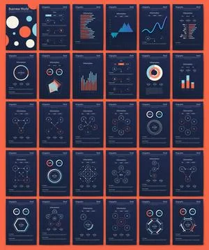 Modern infographic vector elements for business brochures. Use in website Stock Illustration