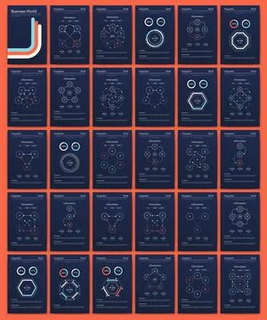 Modern infographic vector elements for business brochures. Use in website Illustrazione stock