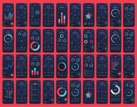 Modern infographic vector elements for business brochures. Use in website Illustrazione stock