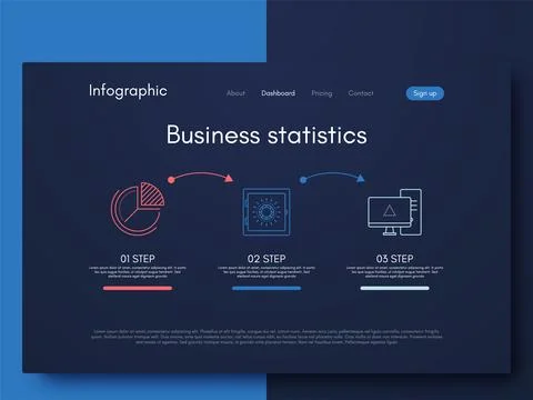 Modern infographic vector elements for business brochures. Use in website, co Stock Illustration