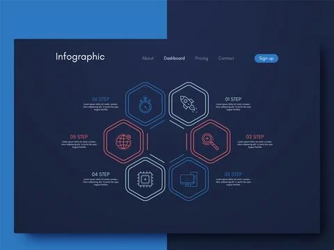 Modern infographic vector elements for business brochures. Use in website, co Illustrazione stock