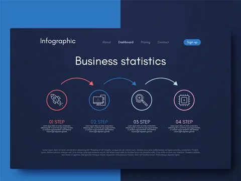 Modern infographic vector elements for business brochures. Use in website, co Stock Illustration