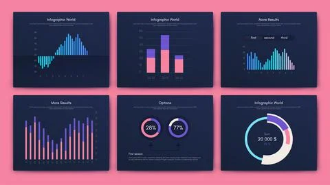 Modern infographic vector elements for business brochures. Use in website, co 스톡 일러스트
