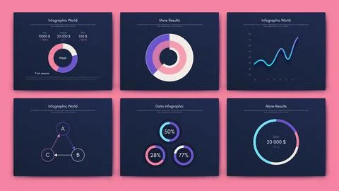 Modern infographic vector elements for business brochures. Use in website, co Stock Illustration