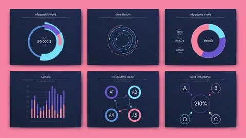 Modern infographic vector elements for business brochures. Use in website, co Stock Illustration