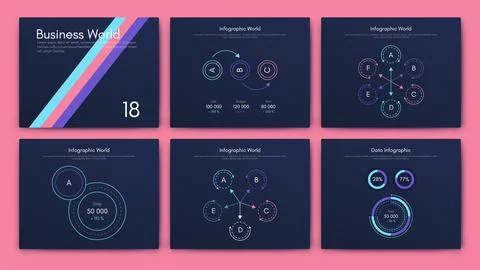 Modern infographic vector elements for business brochures. Use in website, co Illustrazione stock