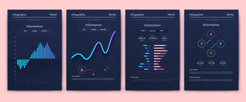Modern infographic vector elements for business brochures. Use in website, co Stock Illustration