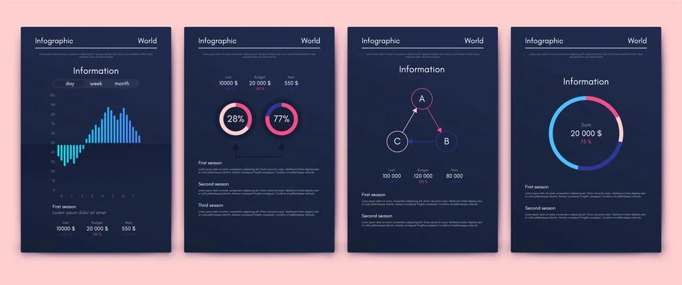Modern infographic vector elements for business brochures. Use in website, co Stock Illustration