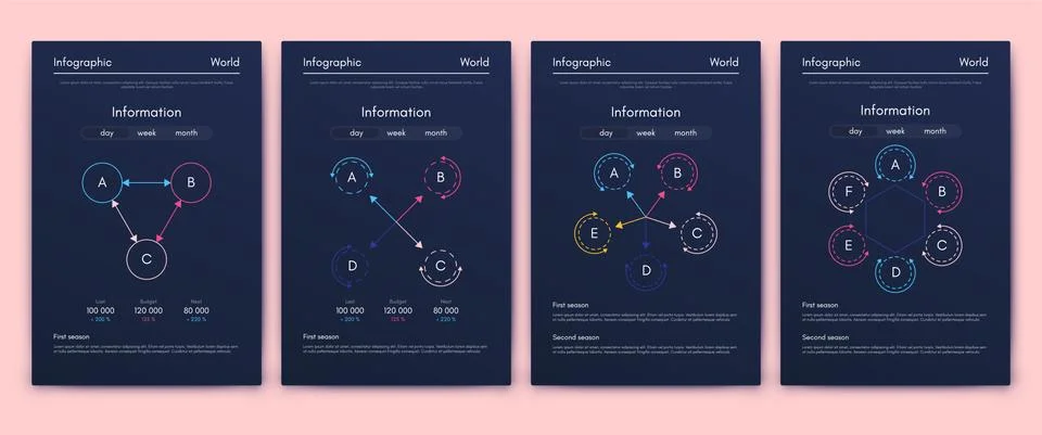 Modern infographic vector elements for business brochures. Use in website, co Stock Illustration