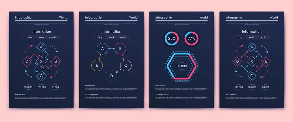 Modern infographic vector elements for business brochures. Use in website, co Stock Illustration
