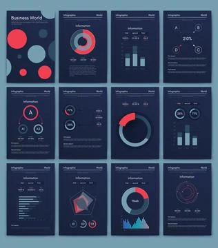 Modern infographic vector elements for business brochures. Use in website, co イラスト素材