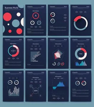 Modern infographic vector elements for business brochures. Use in website, co Stock Illustration