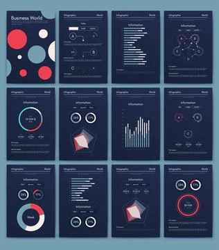 Modern infographic vector elements for business brochures. Use in website, co Illustrazione stock