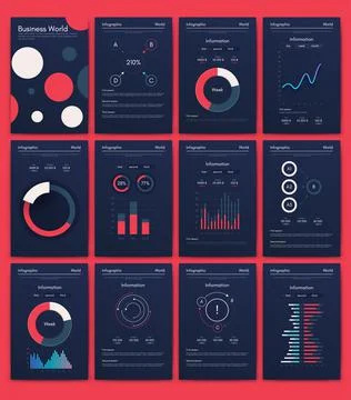 Modern infographic vector elements for business brochures. Use in website, co Stock Illustration