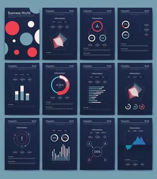 Modern infographic vector elements for business brochures. Use in website, co Stock Illustration