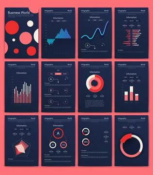 Modern infographic vector elements for business brochures. Use in website, co Stock Illustration
