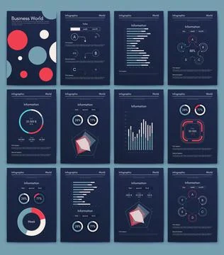 Modern infographic vector elements for business brochures. Use in website, co イラスト素材