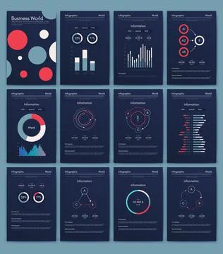 Modern infographic vector elements for business brochures. Use in website, co Stock Illustration