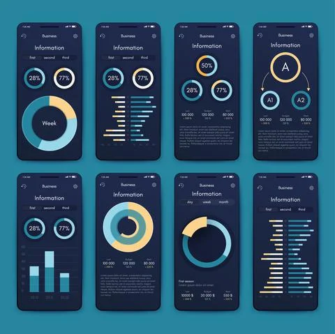 Modern infographic vector elements for business brochures. Use in website, co イラスト素材