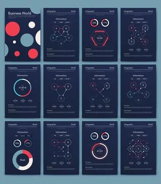 Modern infographic vector elements for business brochures. Use in website, co イラスト素材