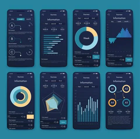 Modern infographic vector elements for business brochures. Use in website, co Stock Illustration