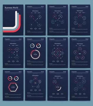 Modern infographic vector elements for business brochures. Use in website, co Stock Illustration