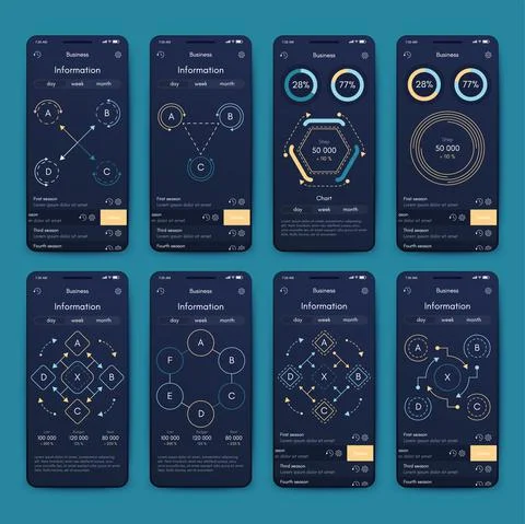 Modern infographic vector elements for business brochures. Use in website, co Stock Illustration