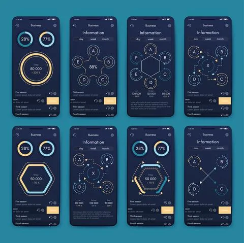 Modern infographic vector elements for business brochures. Use in website, co Stock Illustration