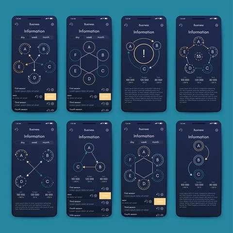 Modern infographic vector elements for business brochures. Use in website, co Stock Illustration