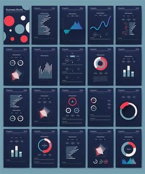 Modern infographic vector elements for business brochures. Use in website, co Stock Illustration