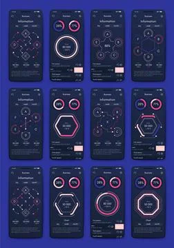 Modern infographic vector elements for business brochures. Use in website, co Illustrazione stock
