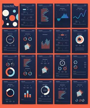 Modern infographic vector elements for business brochures. Use in website, co Stock Illustration