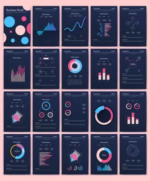Modern infographic vector elements for business brochures. Use in website, co イラスト素材