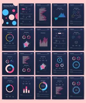 Modern infographic vector elements for business brochures. Use in website, co Stock Illustration