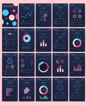 Modern infographic vector elements for business brochures. Use in website, co Stock Illustration