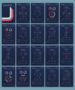 Modern infographic vector elements for business brochures. Use in website, co Illustrazione stock