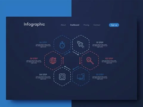 Modern infographic vector elements for business brochures. Use in website Illustrazione stock