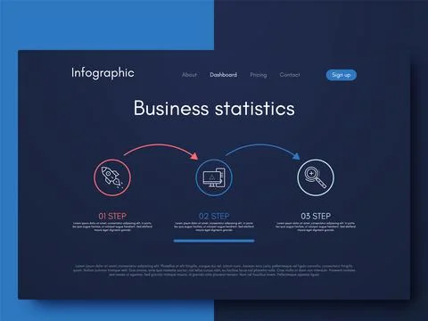 Modern infographic vector elements for business brochures. Use in website Stock Illustration