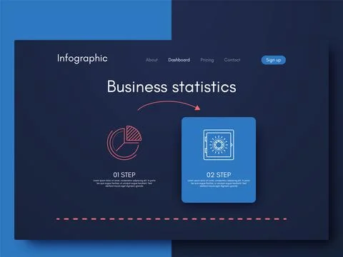 Modern infographic vector elements for business brochures. Use in website Stock Illustration