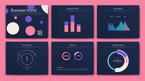 Modern infographic vector elements for business brochures. Use in website Stock Illustration
