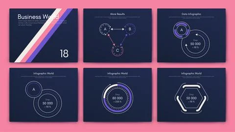 Modern infographic vector elements for business brochures. Use in website Stock Illustration