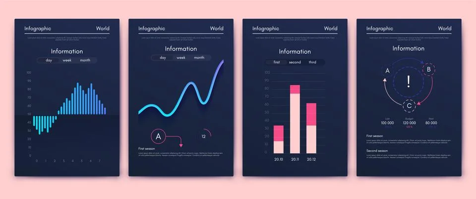 Modern infographic vector elements for business brochures. Use in website Stock Illustration