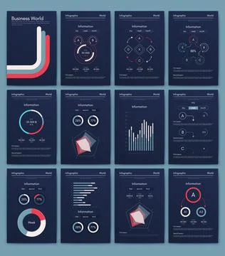 Modern infographic vector elements for business brochures. Use in website イラスト素材