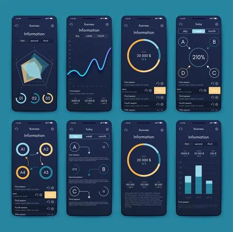 Modern infographic vector elements for business brochures. Use in website Illustrazione stock