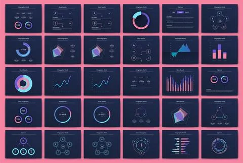 Modern infographic vector elements for business brochures. Use in website Illustrazione stock