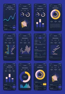 Modern infographic vector elements for business brochures. Use in website Illustrazione stock