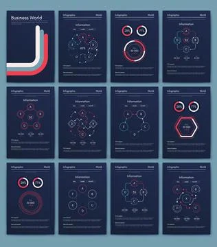 Modern infographic vector elements for business brochures. Use in website Stock Illustration