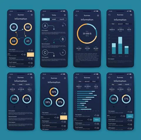 Modern infographic vector elements for business brochures. Use in website Stockillustratie